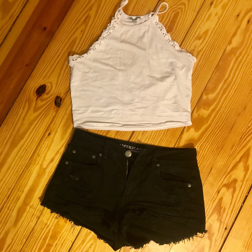 Black booty shorts